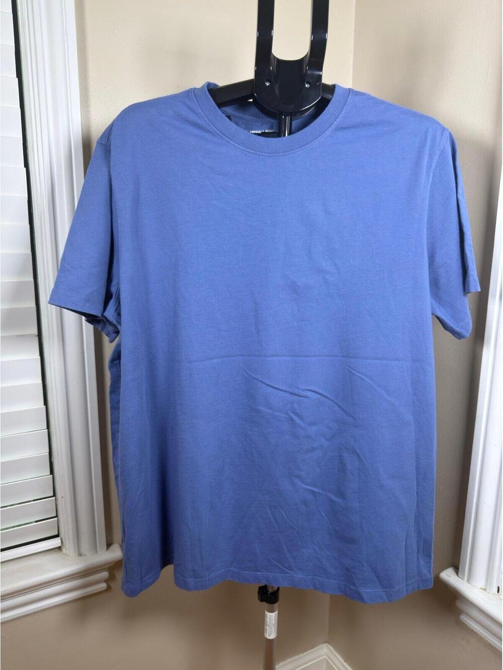 American Giant Made in USA Heavyweight Crew Neck T-Shirt Blue XL NWOT